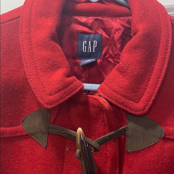 Gap red pea coat size medium - Picture 2 of 11